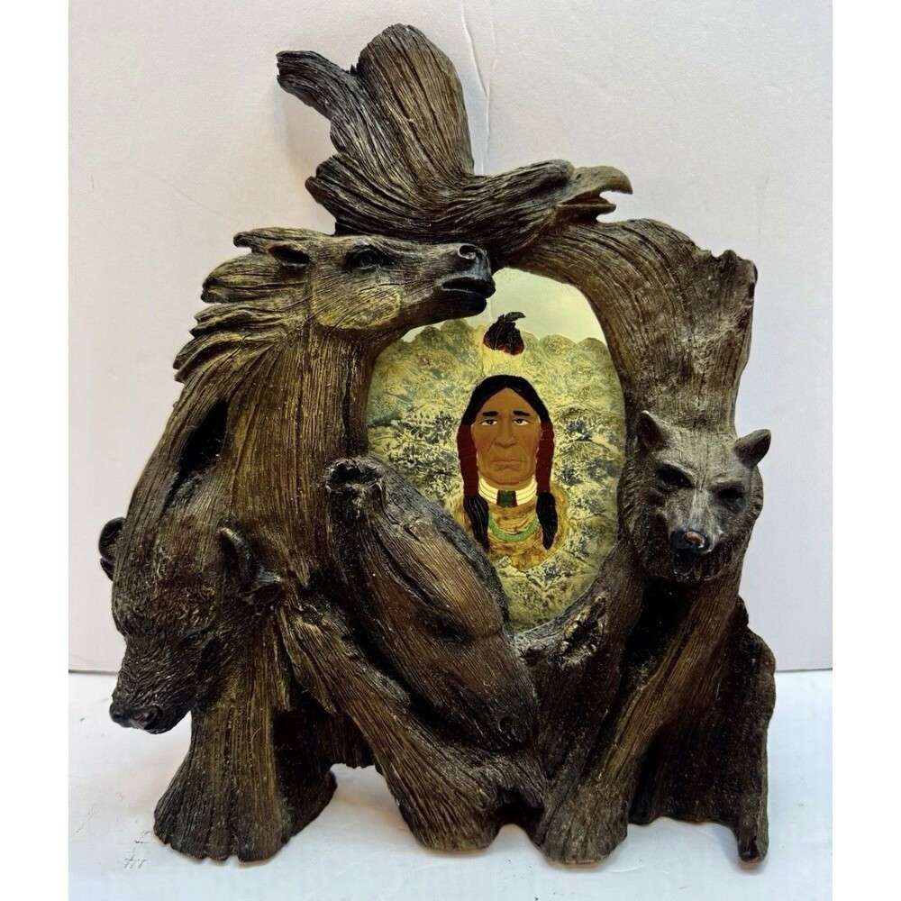 Native American Indian 3D Animal Spirit Plaque Picture
